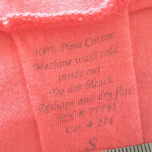 Dress Pima Cotton Coral 3/4 Sleeve Pullover Scoop Neck Size Small - Picture 7 of 8